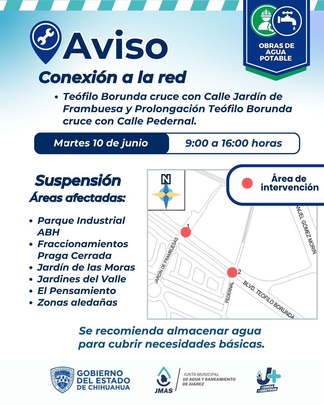 *CONECTARÁ J+ UN FRACCIONAMIENTO A RED GENERAL DE AGUA POTABLE*