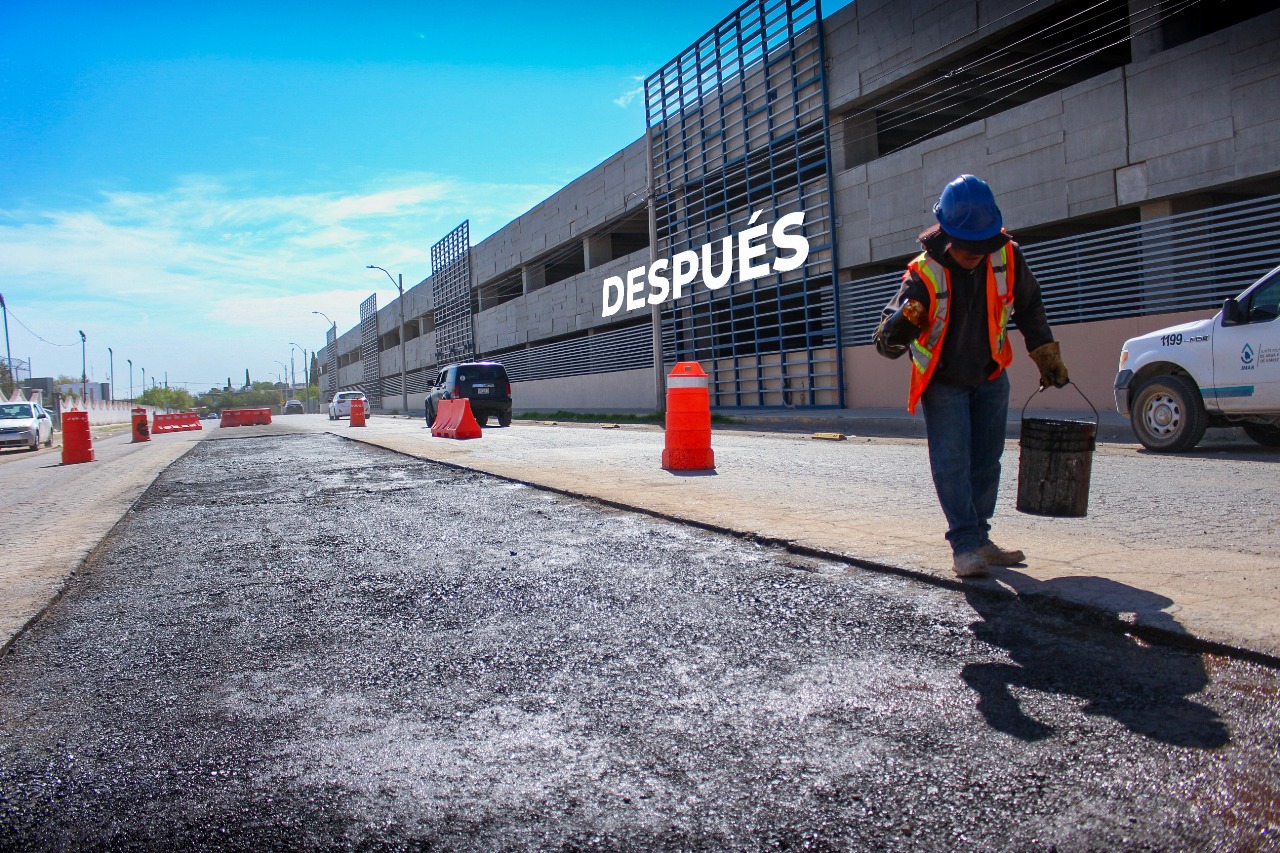 *“REABRE LA J+ LA VIALIDAD HENRY DUNANT TRAS CONCLUIR TRABAJOS DE BACHEO”*