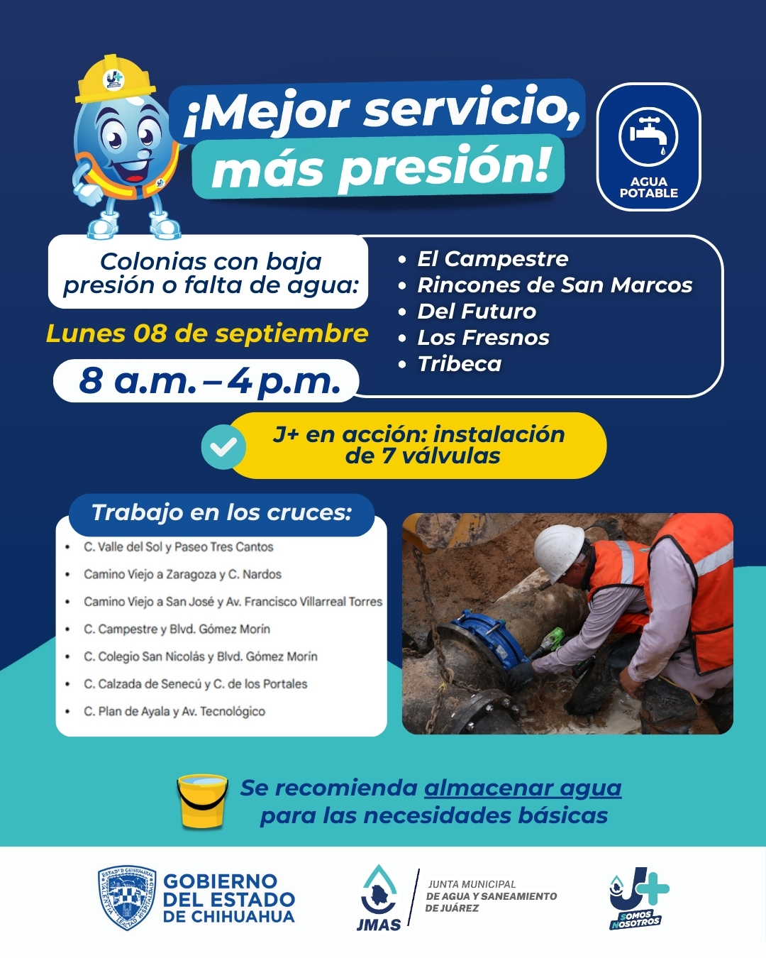 *REFUERZA LA J+ EL SERVICIO CON INSTALACIÓN DE SIETE VÁLVULAS*