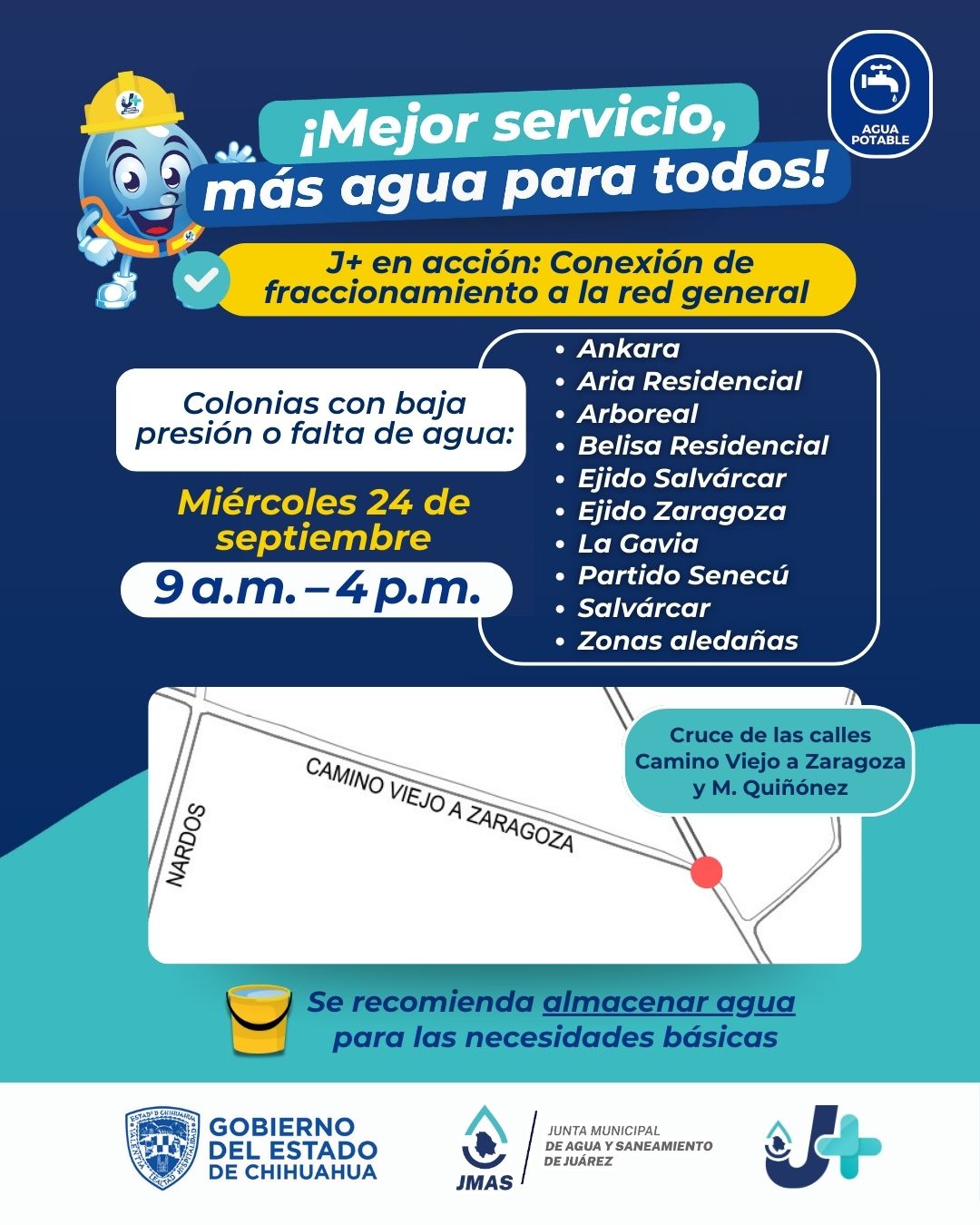 *CONECTARÁ LA J+ UN FRACCIONAMIENTO A LA RED GENERAL DE AGUA POTABLE*