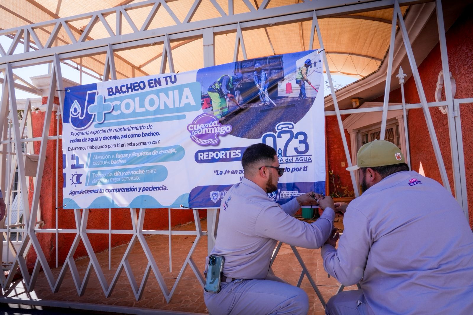 VISITA LA J+ A VECINOS DE COLONIASINTERVENIDAS CON PROGRAMA DE BACHEO