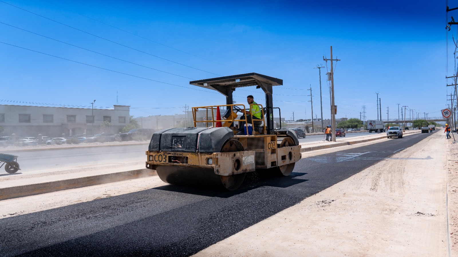 Concluye JMAS trabajos de bacheo en el bulevar Talamás Camandari.