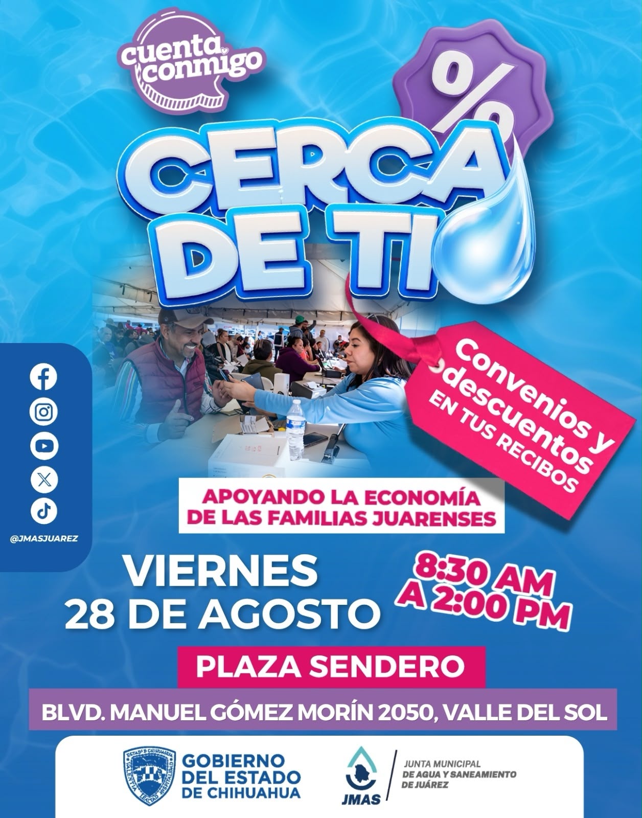Llevará JMAS programa “Cerca de ti” a Plaza Sendero.*