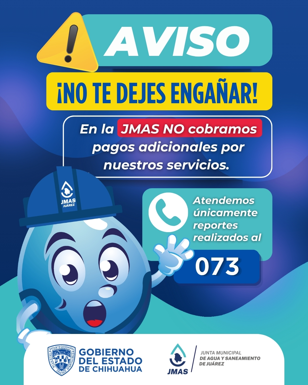 Alerta JMAS a la ciudadanía sobre personas que solicitan dinero a cambio de gestionar servicios.
