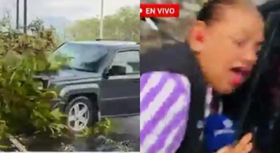 Atropellaron a reportera y camarógrafo