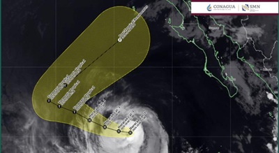 El huracán «Rachel» tendría un severo cambio en la dirección de su trayectoría
